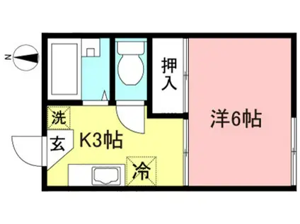 ファミール生田(1K/1階)の間取り写真