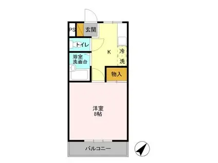 アーバンヒルズかしまI(1K/3階)の間取り写真