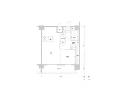 エンクレスト博多PARKSIDE(1LDK/15階)の間取り写真