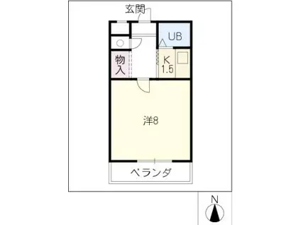 フォレストーン88(1K/3階)の間取り写真