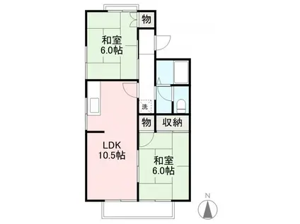 ロイヤルコート屋島ABC(2LDK/1階)の間取り写真