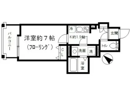 ナチュールM(1K/5階)の間取り写真
