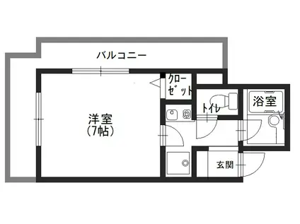 ハイツフルブルームII(1K/1階)の間取り写真