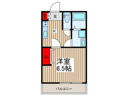 BELLE CREST(1K/2階)の間取り写真