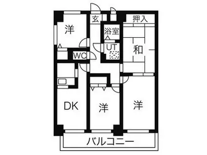 ガーデン山内(4DK/6階)の間取り写真