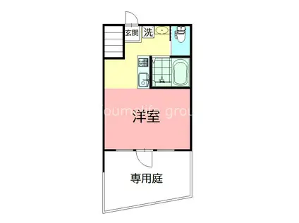 THE TERRACE湘南辻堂(ワンルーム/1階)の間取り写真