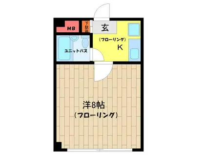 パル西明石(1K/3階)の間取り写真