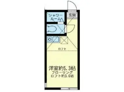 ユナイトアドリアーナの瞳(ワンルーム/1階)の間取り写真