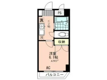 リベール学芸大学(1K/3階)の間取り写真