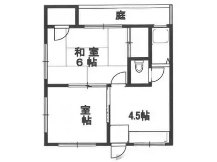 ハイツ桜台東棟(2DK/1階)の間取り写真
