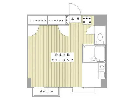 パティオ市ヶ尾(ワンルーム/4階)の間取り写真