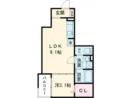 FSTYLE藤井寺・林6丁目(1LDK/3階)の間取り写真