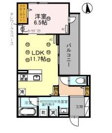 ロワイヤル綿町(1LDK/2階)の間取り写真