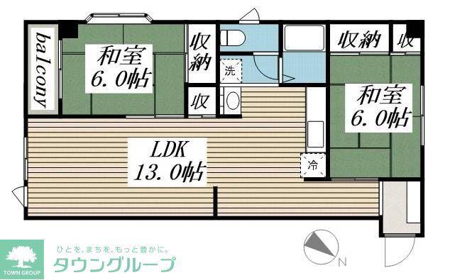 ジョリメゾン(2LDK/3階)の間取り写真