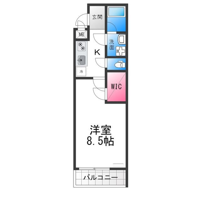 フジパレス南清水町I番館(1K/1階)の間取り写真