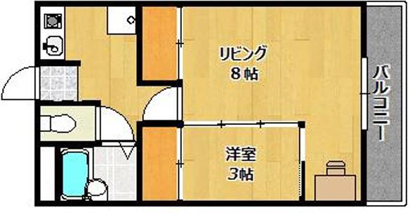 ラフェスタ加東(1LDK/5階)の間取り写真