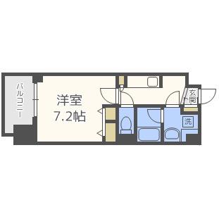アーバネックス谷町II(1K/11階)の間取り写真