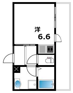 SORA住吉(ワンルーム/3階)の間取り写真