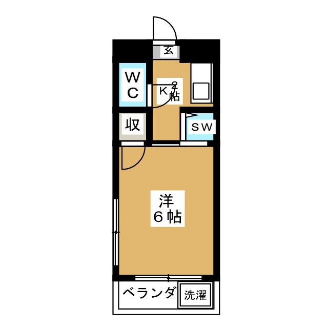 豊和ハイツ(1K/2階)の間取り写真