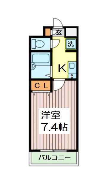 RISE AKATSUKA(1K/3階)の間取り写真