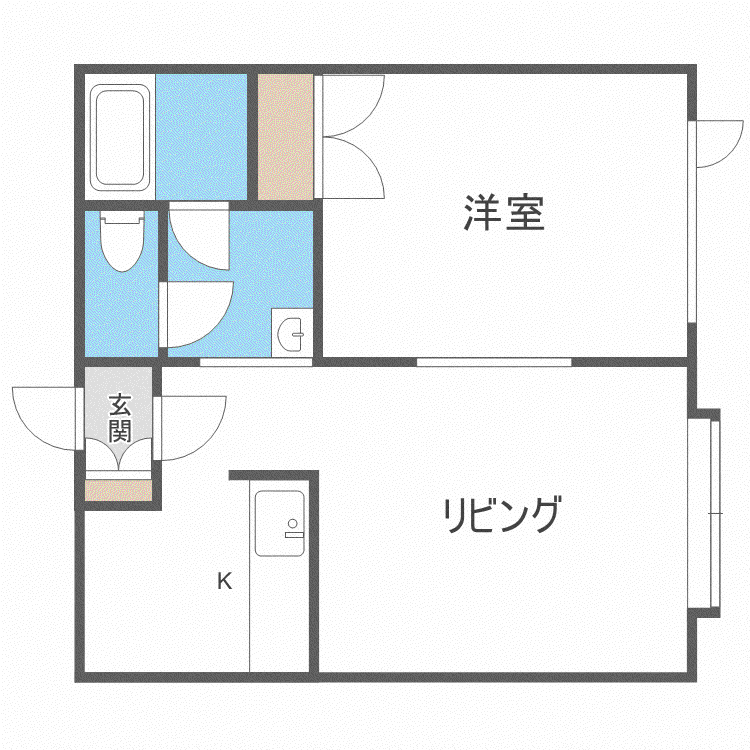 コリンズ42(1LDK/3階)の間取り写真