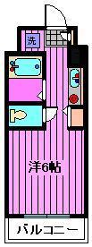 ロイヤルコート(ワンルーム/1階)の間取り写真