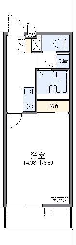 レオネクストコスモス(1K/2階)の間取り写真