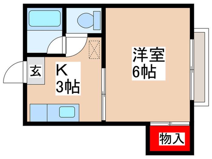 シャープハイムA(1K/1階)の間取り写真