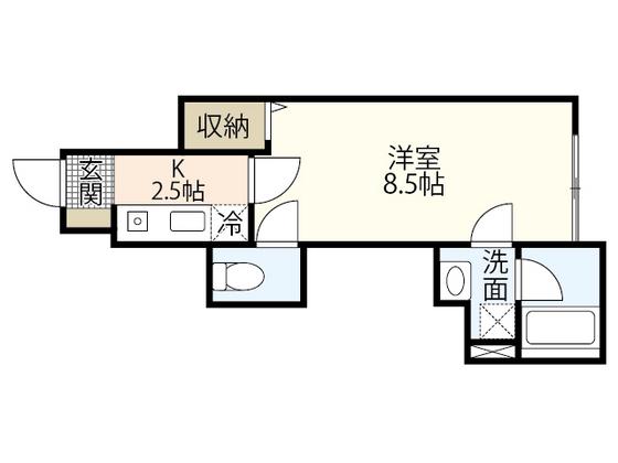 M TERRACE藤垂園 参番館(1K/1階)の間取り写真