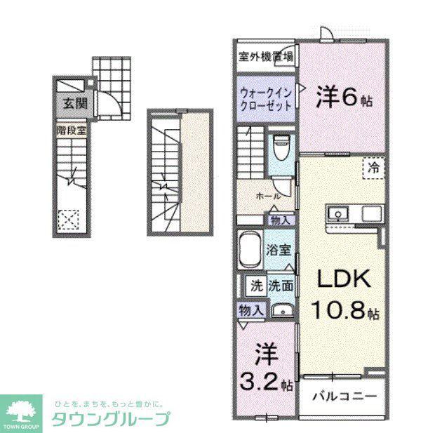 シュティル(2LDK/3階)の間取り写真