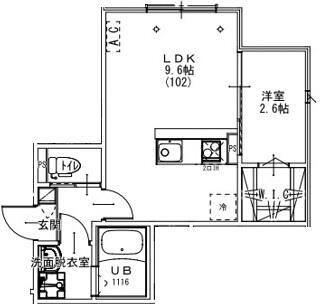 KEIAI RESIDENCE 元山II(1LDK/3階)の間取り写真