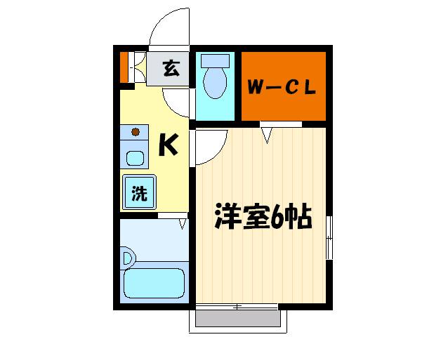 エクセレンス1(1K/1階)の間取り写真
