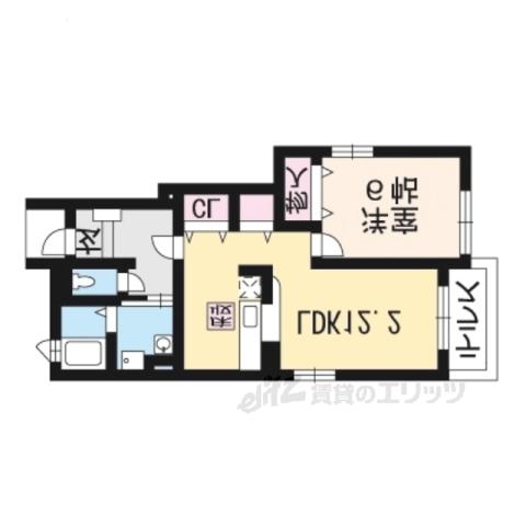 ディアコート(1LDK/1階)の間取り写真