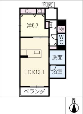 コンフォート桜山(1LDK/3階)の間取り写真
