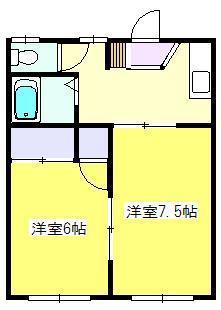 ファミリーステージB (2K/1階)の間取り写真
