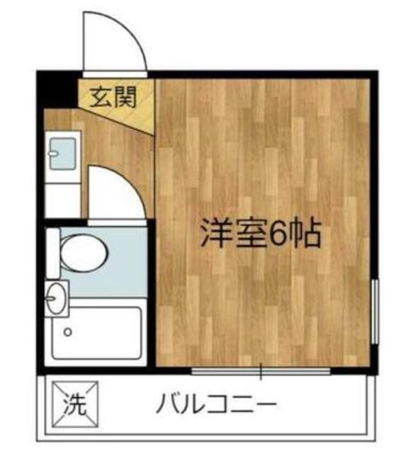 カスティル松葉(ワンルーム/3階)の間取り写真