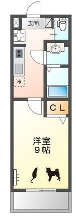 グランシャリオ葵(1K/3階)の間取り写真