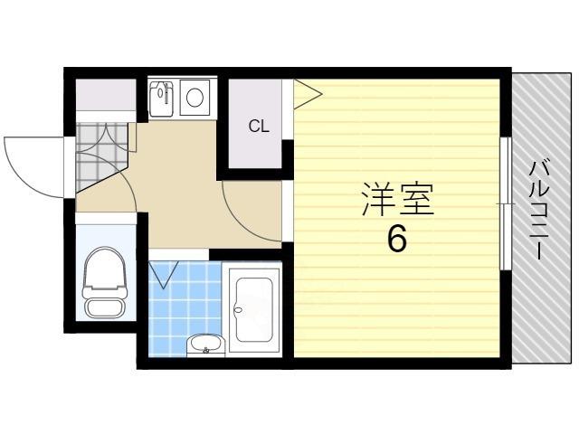 メゾンド花園北パート3(1K/4階)の間取り写真