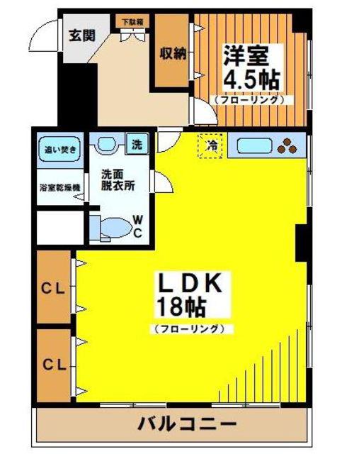 レジ豊郷(1LDK/2階)の間取り写真