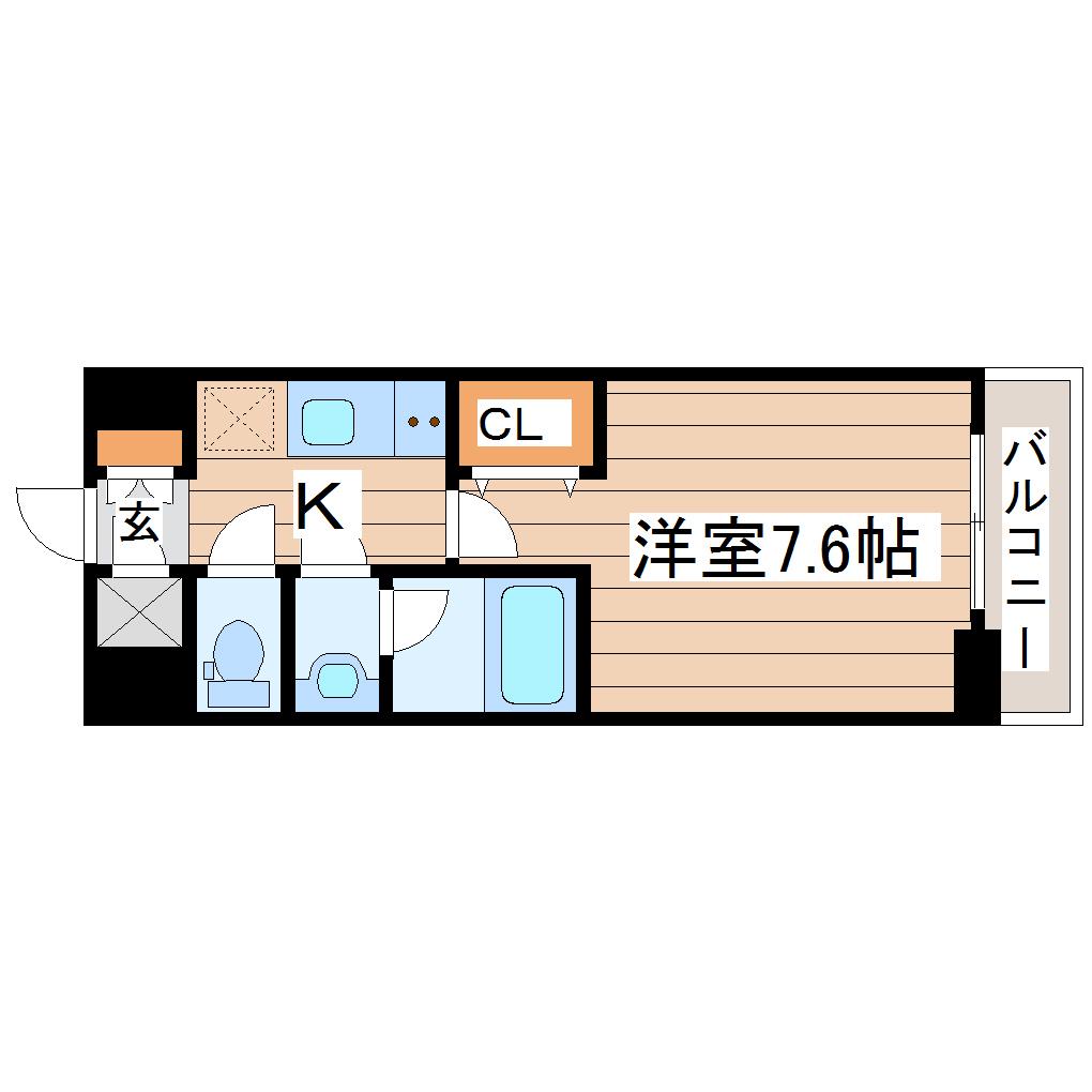 HF一番町レジデンス(1K/3階)の間取り写真
