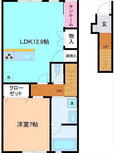 REY20(1LDK/2階)の間取り写真
