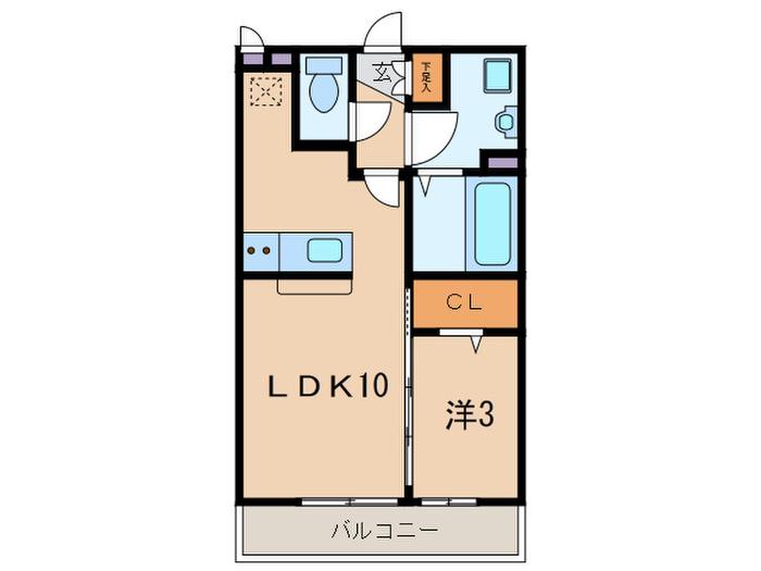 フォレスタ22(1LDK/2階)の間取り写真