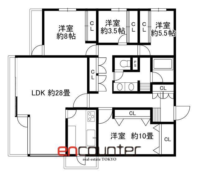 アーバンハウス(4LDK/2階)の間取り写真