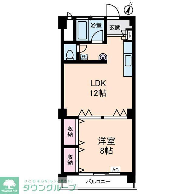 ステラコート大山(1LDK/2階)の間取り写真