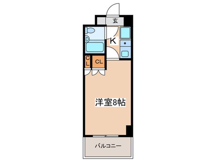 PLENDY淵野辺(ワンルーム/2階)の間取り写真