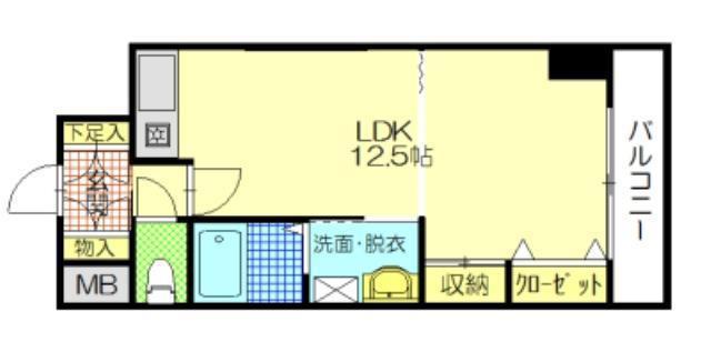 サンロイヤル村上(ワンルーム/5階)の間取り写真