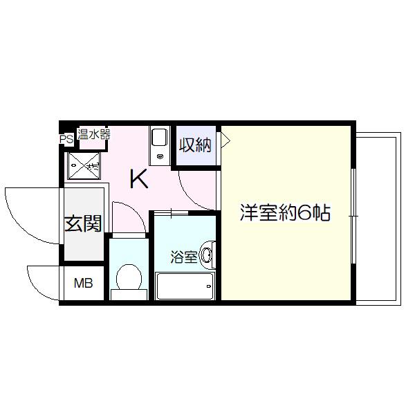 N-CUBEIII(1K/3階)の間取り写真