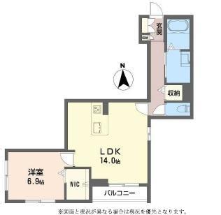 シャーメゾン アプローズM(1LDK/2階)の間取り写真