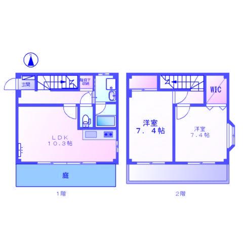 パールハイム(2LDK/1階)の間取り写真