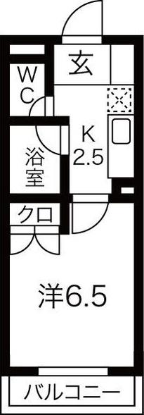 セントラル昭和(1K/2階)の間取り写真